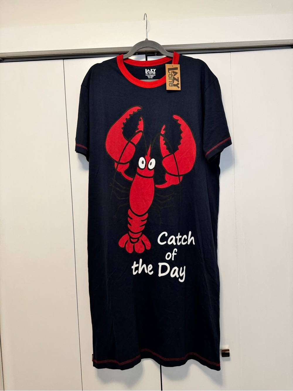 NWT Lazy One "Catch of the Day" Lobster Nightshirt Nightgown One Size